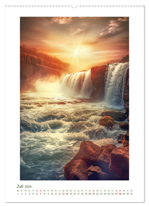 Malerische Wasserfälle (CALVENDO Premium Wandkalender 2024)