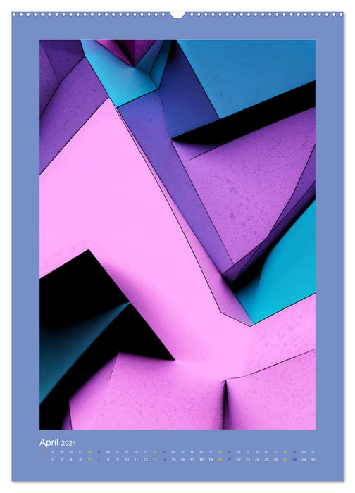 WALL ART Geometrische Konzeptkunst (CALVENDO Premium Wandkalender 2024)