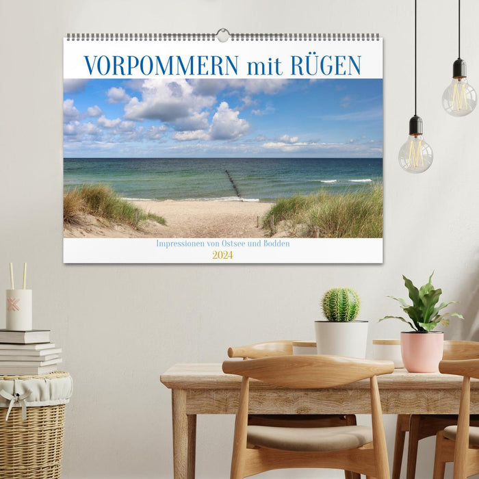 Vorpommern mit Rügen (CALVENDO Wandkalender 2024)