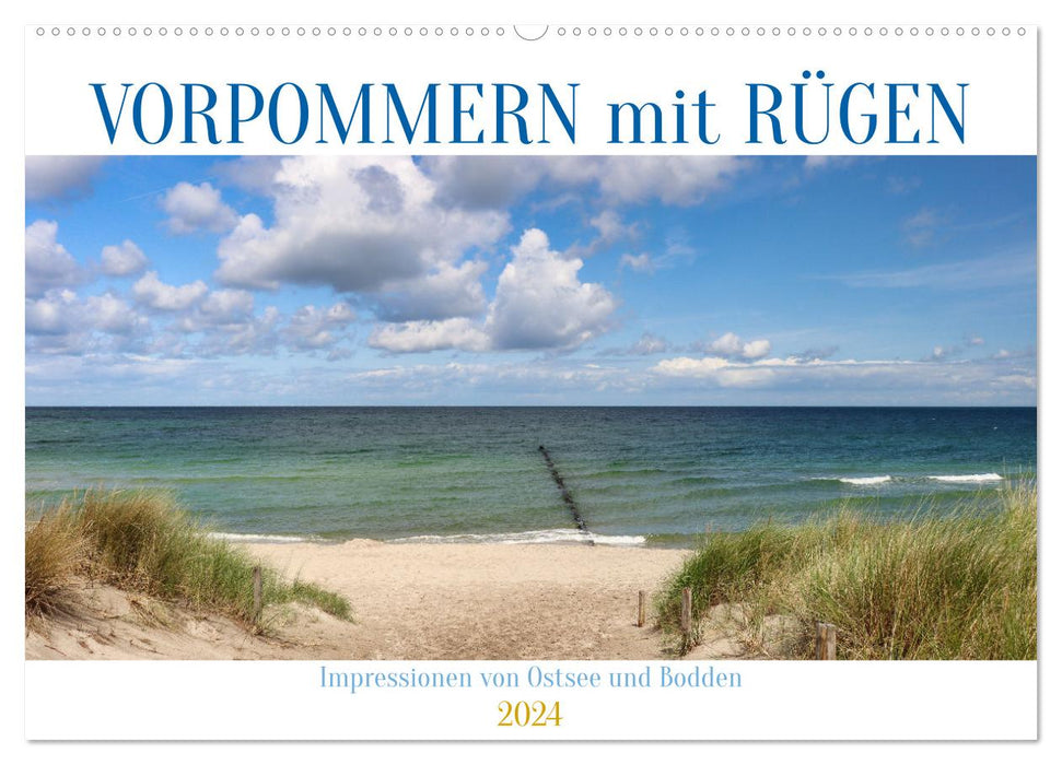 Vorpommern mit Rügen (CALVENDO Wandkalender 2024)