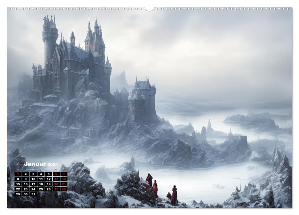 Burgen der Phantasie (CALVENDO Wandkalender 2024)