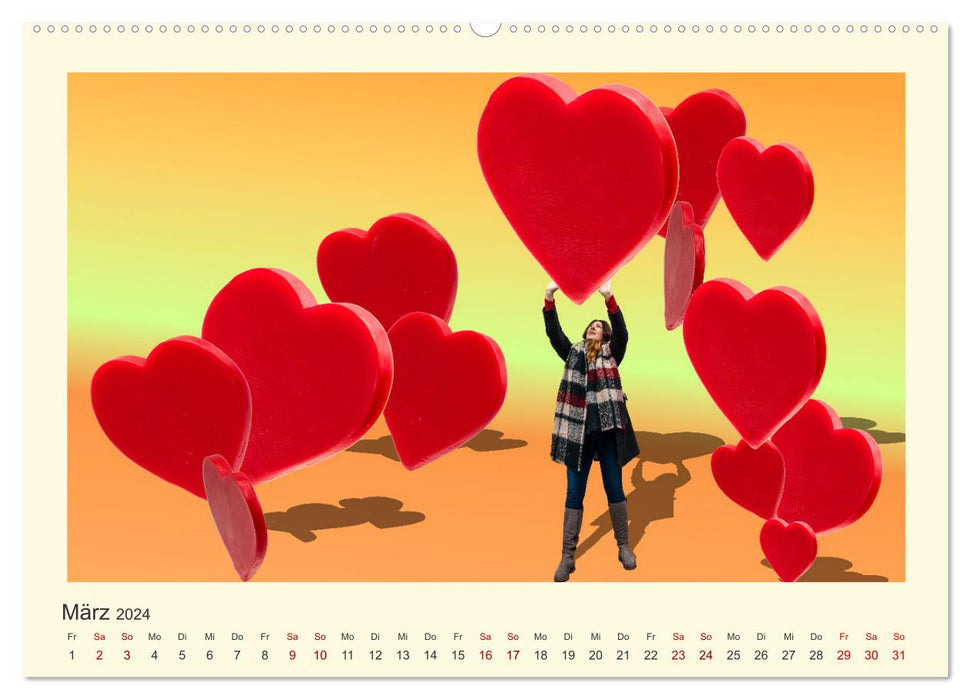 Das schönste Jahr, das Jahr der LIEBE (CALVENDO Premium Wandkalender 2024)