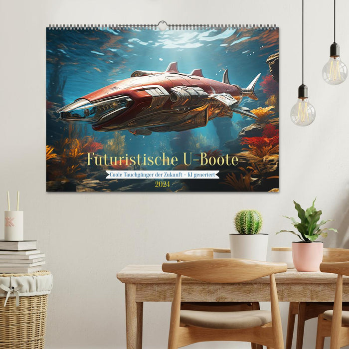 Futuristische U-Boote (CALVENDO Wandkalender 2024)