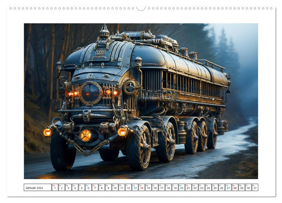 Steampunk Vehicles (CALVENDO Wandkalender 2024)