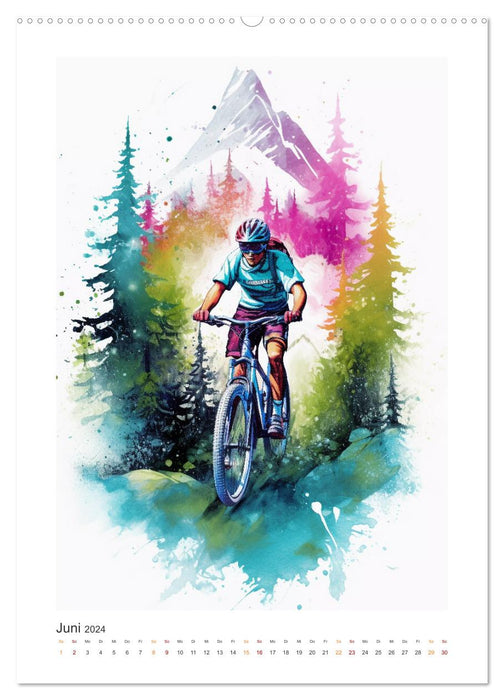 Mountainbike Rennen (CALVENDO Wandkalender 2024)