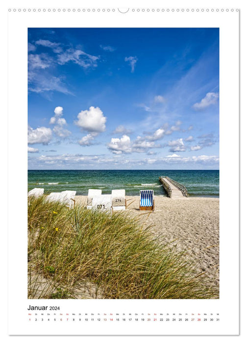 Vorpommern, Impressionen von Ostsee und Bodden (CALVENDO Wandkalender 2024)