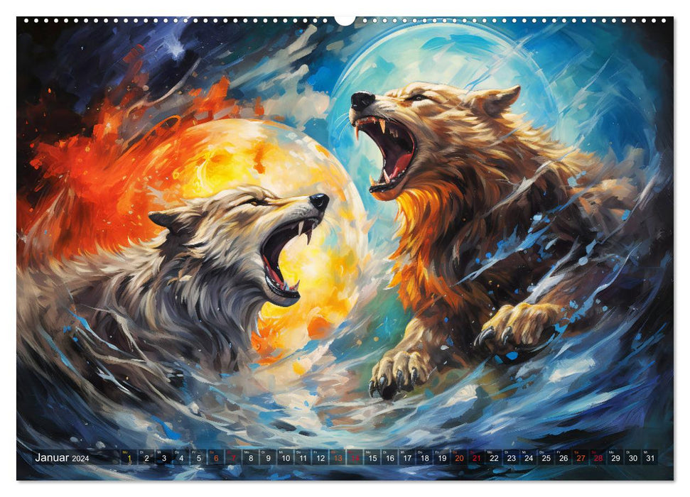 Götterdämmerung - Der Ragnarök in der nordischen Mythologie (CALVENDO Wandkalender 2024)