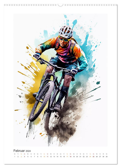 Mountainbike Rennen (CALVENDO Premium Wandkalender 2024)