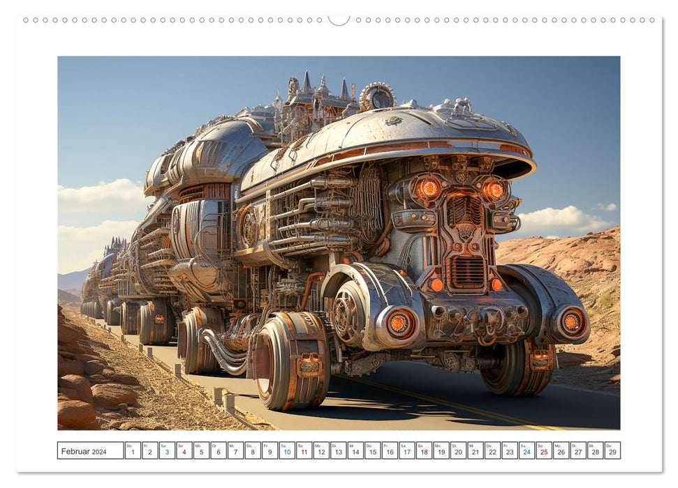 Steampunk Vehicles (CALVENDO Premium Wandkalender 2024)