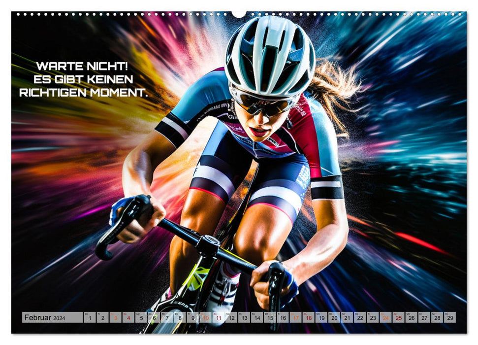Rennrad und Motivation (CALVENDO Premium Wandkalender 2024)