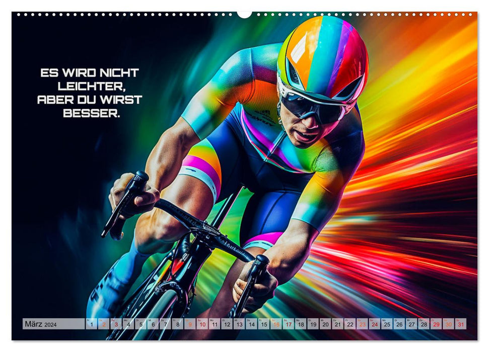 Rennrad und Motivation (CALVENDO Premium Wandkalender 2024)