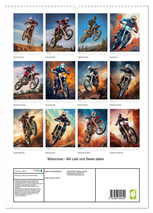 Motocross - Mit Leib und Seele dabei (CALVENDO Premium Wandkalender 2024)