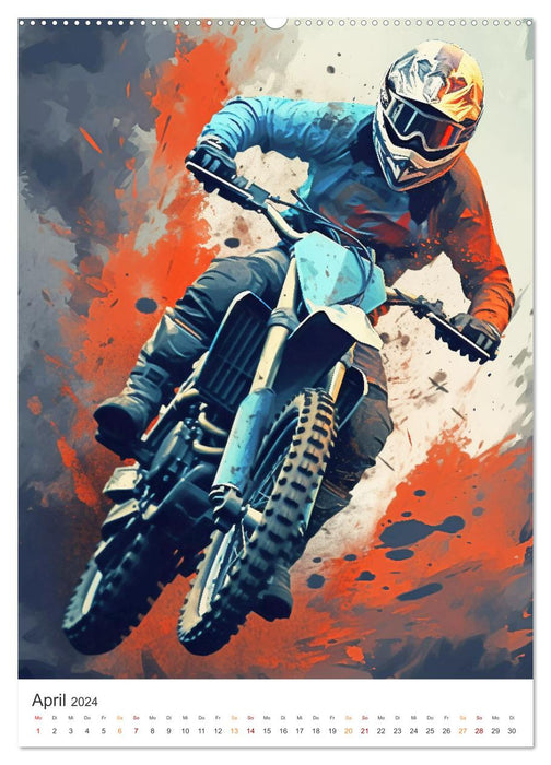 Motocross - Mit Leib und Seele dabei (CALVENDO Premium Wandkalender 2024)