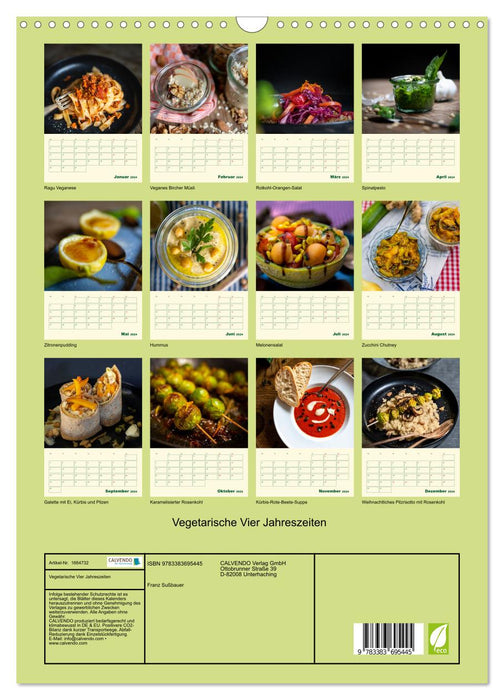 Vegetarische Vier Jahreszeiten (CALVENDO Wandkalender 2024)