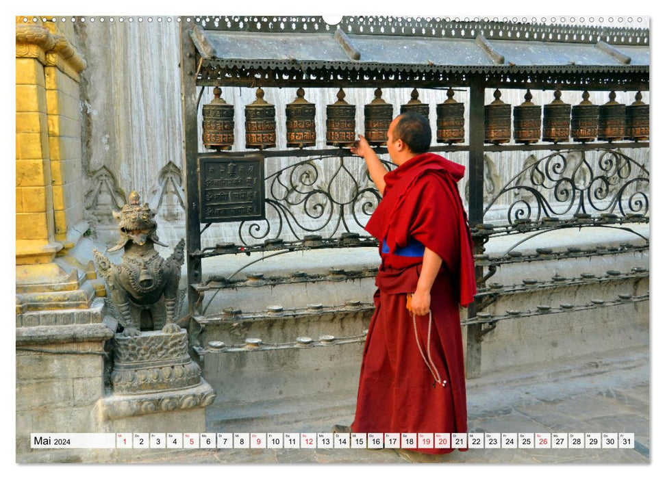 BUDDHISMUS in NEPAL (CALVENDO Wandkalender 2024)
