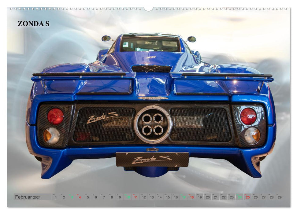 Pagani italienische Automobilkunst (CALVENDO Wandkalender 2024)