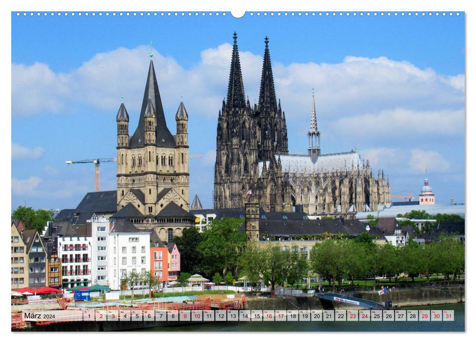 Köln, Düsseldorf, Aachen (CALVENDO Wandkalender 2024)