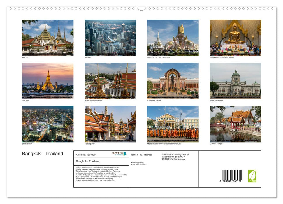 Bangkok - Thailand (CALVENDO Premium Wandkalender 2024)