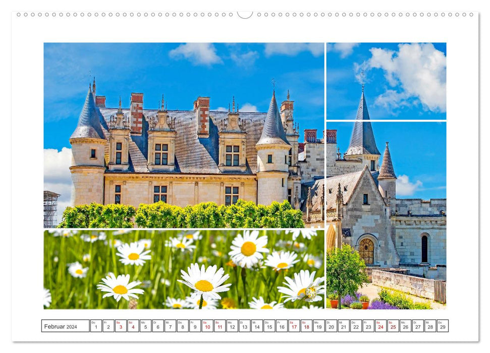 Schlösser der Loire - Romantik Pur (CALVENDO Premium Wandkalender 2024)