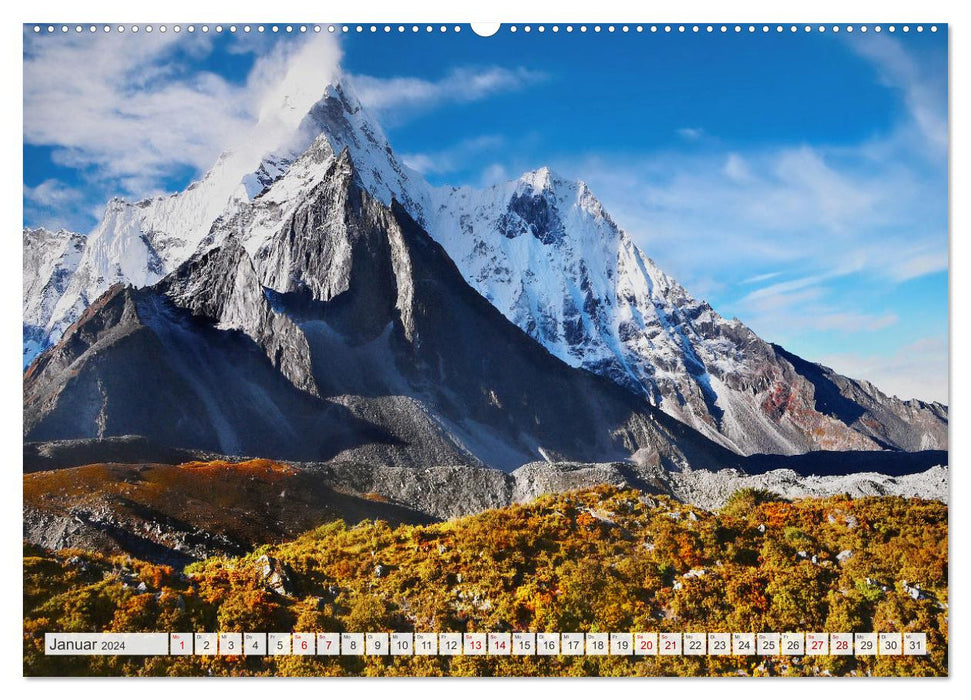 Berge - Die schönsten Gipfel der Welt (CALVENDO Premium Wandkalender 2024)