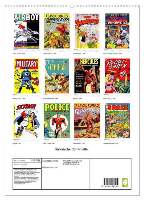 Historische Comichefte (CALVENDO Premium Wandkalender 2024)