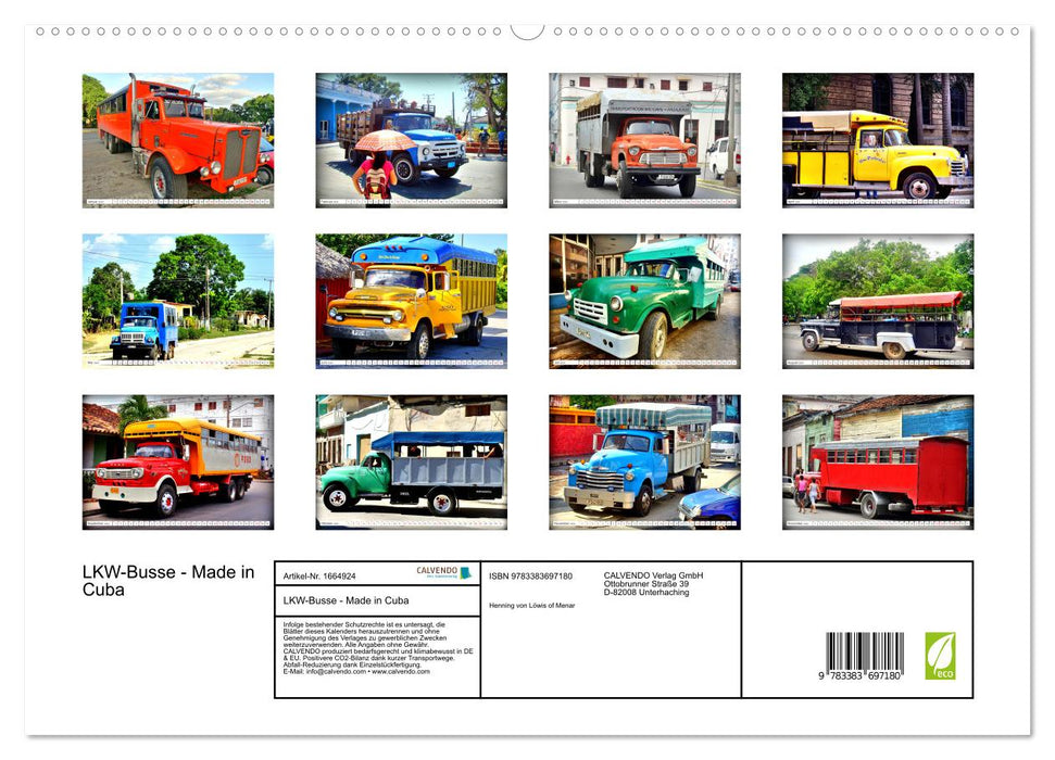 LKW-Busse - Made in Cuba (CALVENDO Premium Wandkalender 2024)
