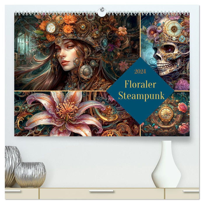 Floraler Steampunk (CALVENDO Premium Wandkalender 2024)