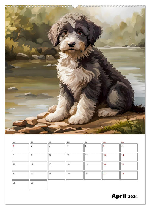 Aussiedoodle - Hunde zum Liebhaben (CALVENDO Wandkalender 2024)