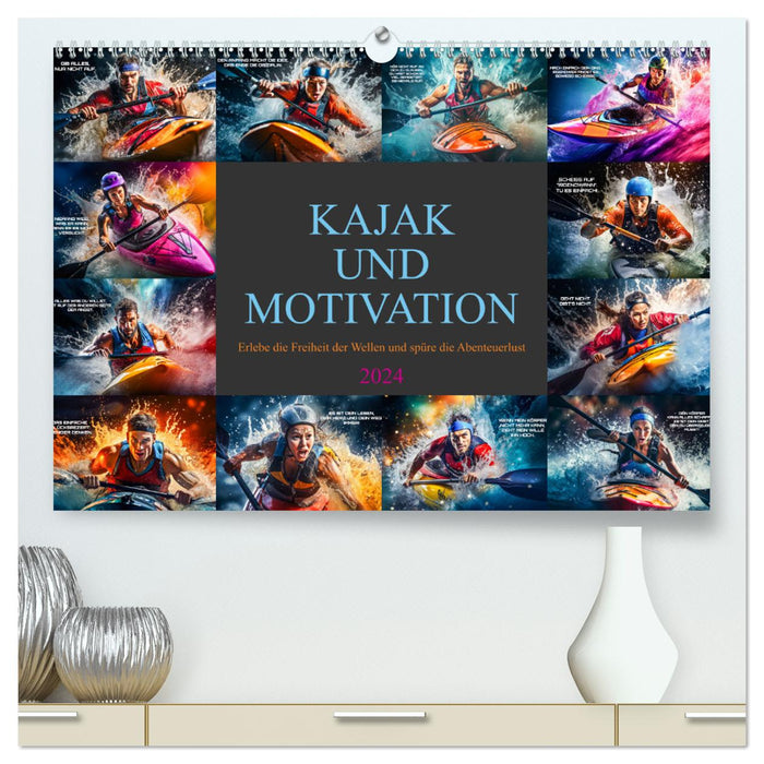 Kajak und Motivation (CALVENDO Premium Wandkalender 2024)