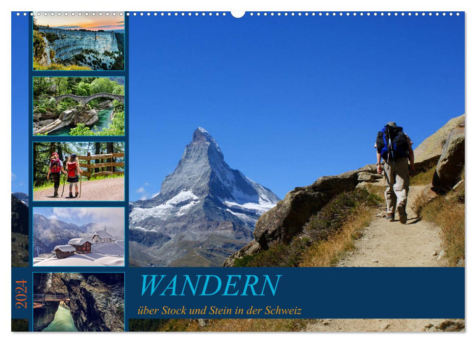 WANDERN über Stock und Stein in der Schweiz (CALVENDO Wandkalender 2024)