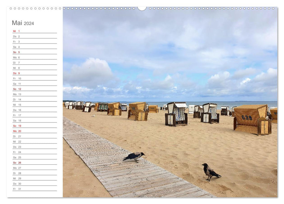 Fehmarn, Rügen und Usedom - Impressionen von den drei großen Ostseeinseln (CALVENDO Wandkalender 2024)