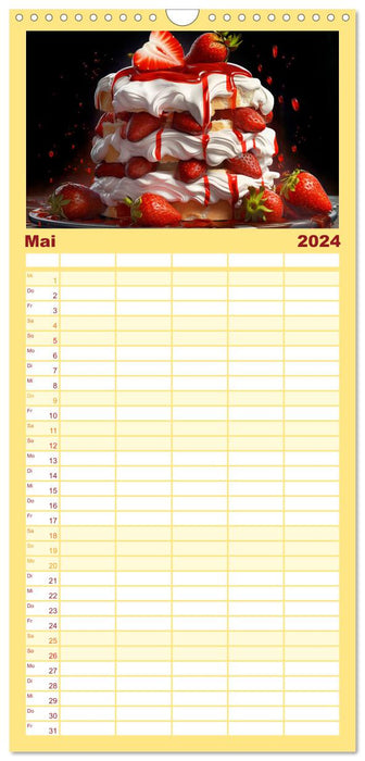 Erdbeerzauber - Erdbeer-Schlemmereien mit Eis und Kuchen en masse! (CALVENDO Familienplaner 2024)