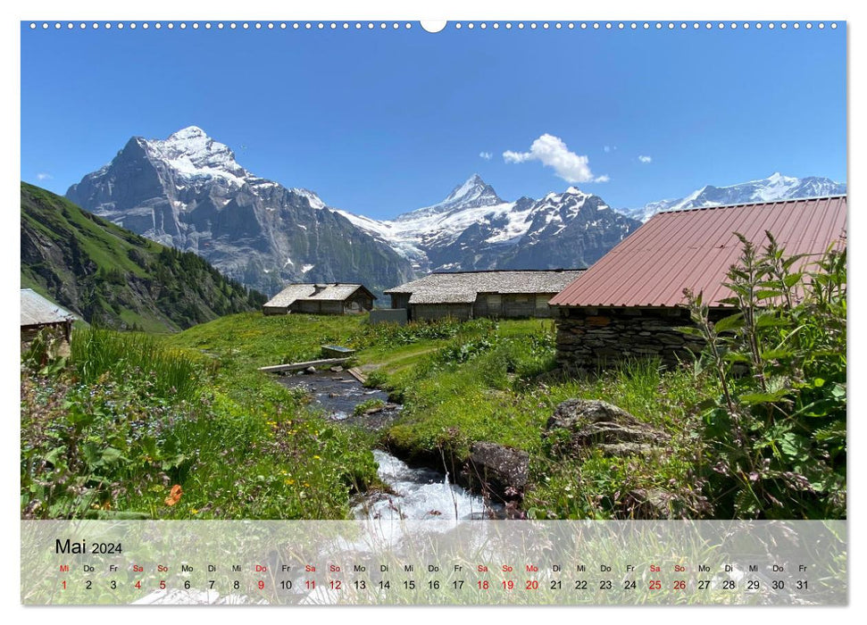 Alpenauszeit - Schweizer Bergsommermomente für die Seele (CALVENDO Wandkalender 2024)