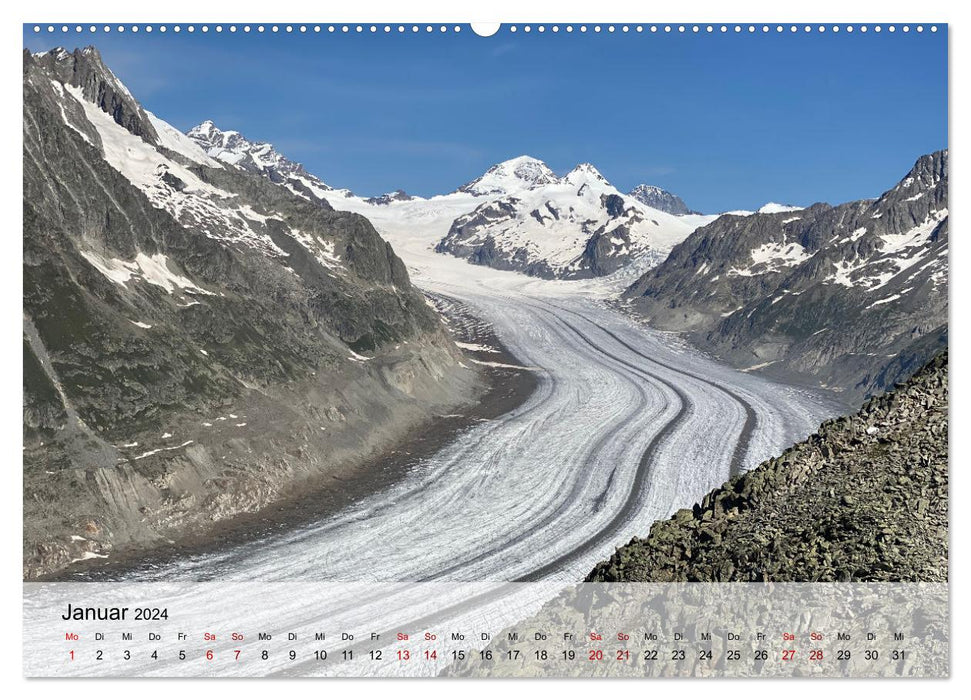 Alpenauszeit - Schweizer Bergsommermomente für die Seele (CALVENDO Premium Wandkalender 2024)