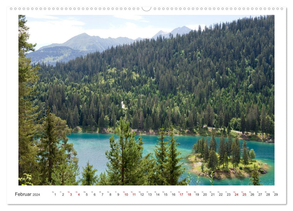 Unterwegs in der Schweiz: Wandern zu märchenhaften Bergen und Seen (CALVENDO Wandkalender 2024)