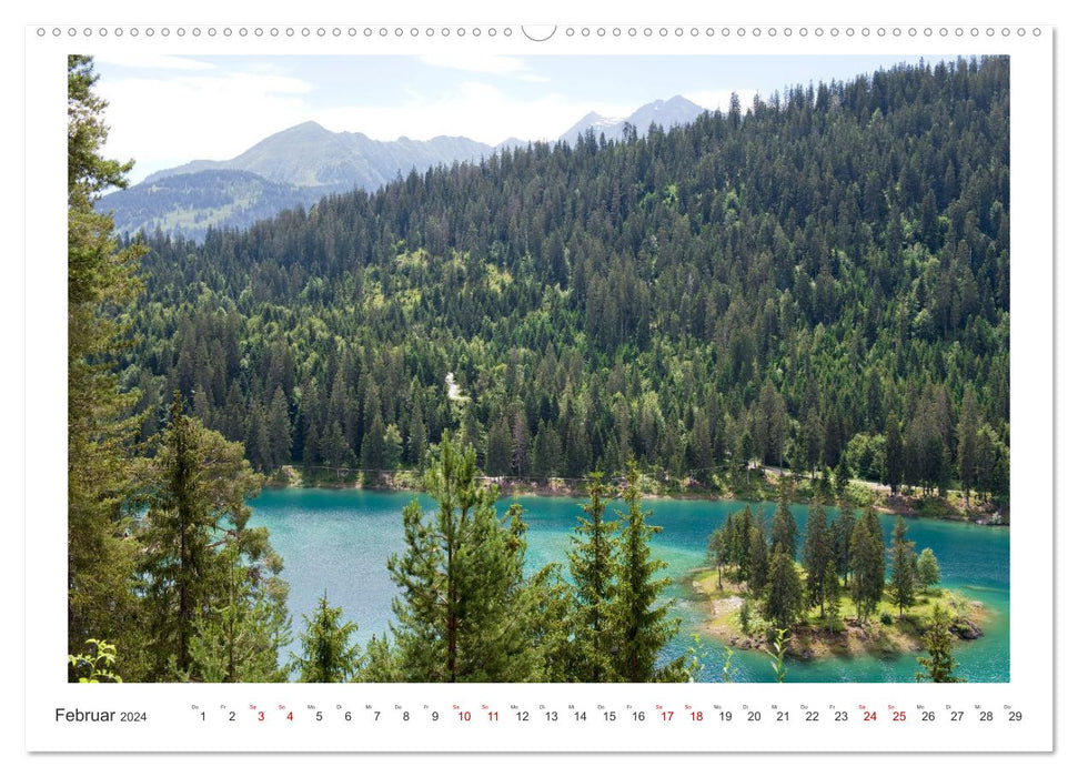 Unterwegs in der Schweiz: Wandern zu märchenhaften Bergen und Seen (CALVENDO Premium Wandkalender 2024)