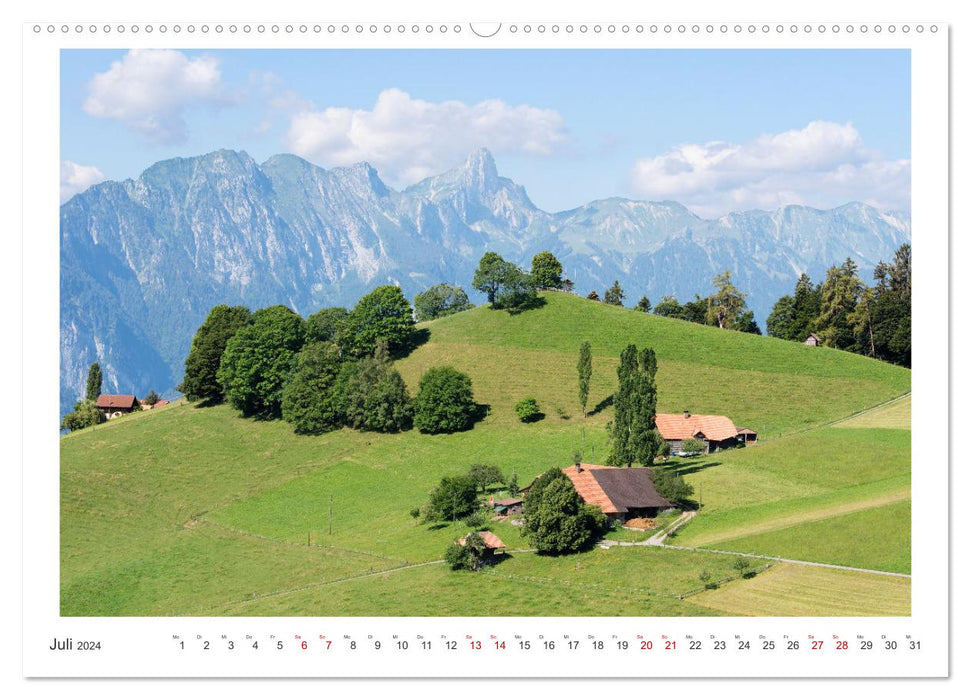 Unterwegs in der Schweiz: Wandern zu märchenhaften Bergen und Seen (CALVENDO Premium Wandkalender 2024)