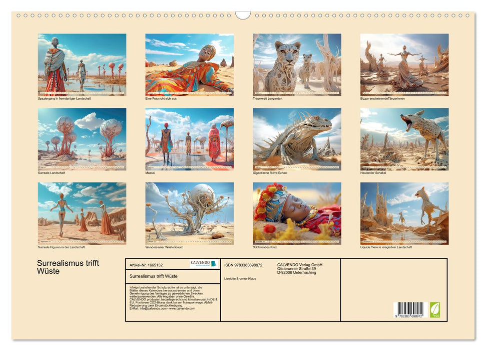 Surrealismus trifft Wüste (CALVENDO Wandkalender 2024)