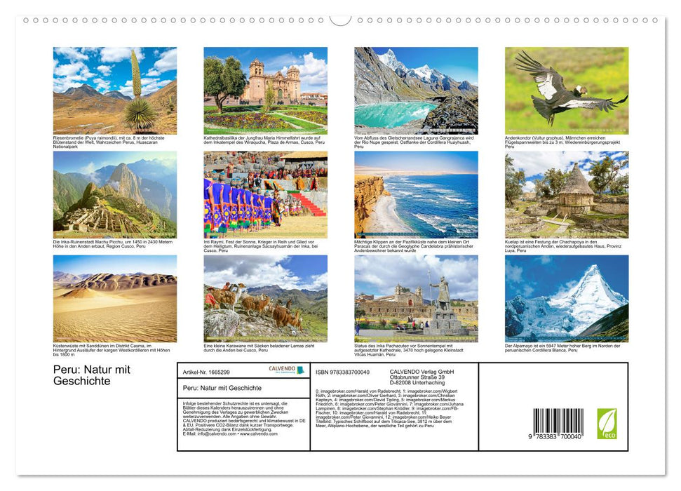 Peru: Natur mit Geschichte (CALVENDO Premium Wandkalender 2024)
