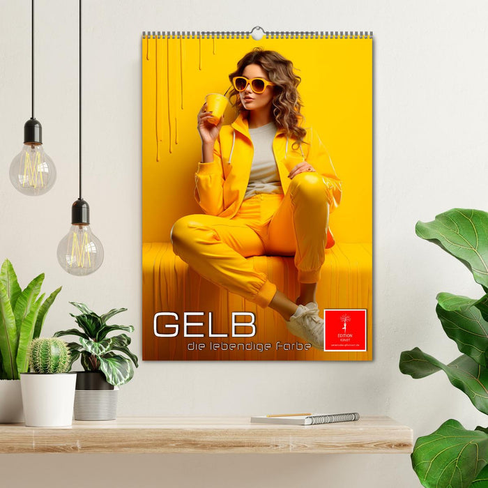 Gelb, die lebendige Farbe (CALVENDO Wandkalender 2024)