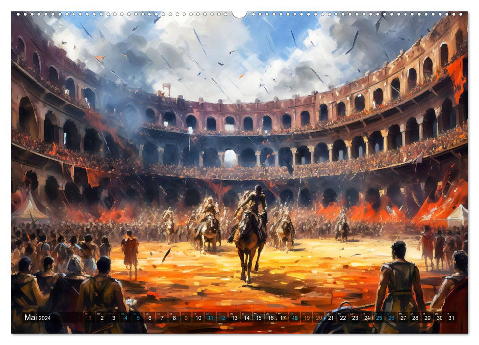 Römisches Leben - Antikes Stadtleben im Römischen Imperium (CALVENDO Premium Wandkalender 2024)