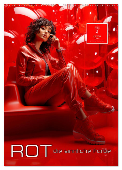 Rot, die sinnliche Farbe (CALVENDO Wandkalender 2024)