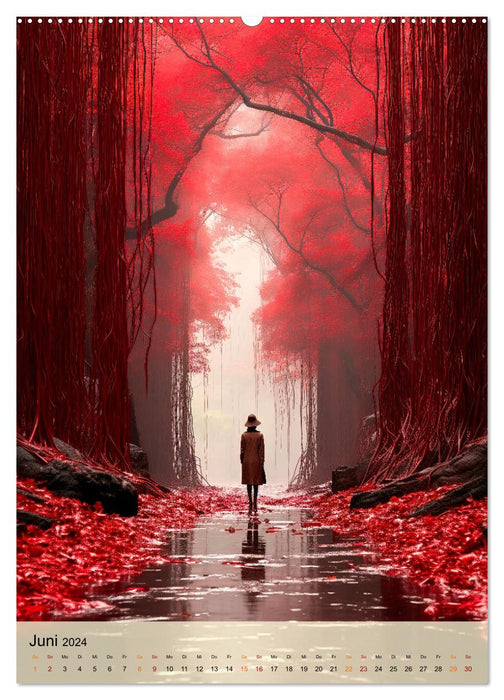 Rot, die sinnliche Farbe (CALVENDO Wandkalender 2024)