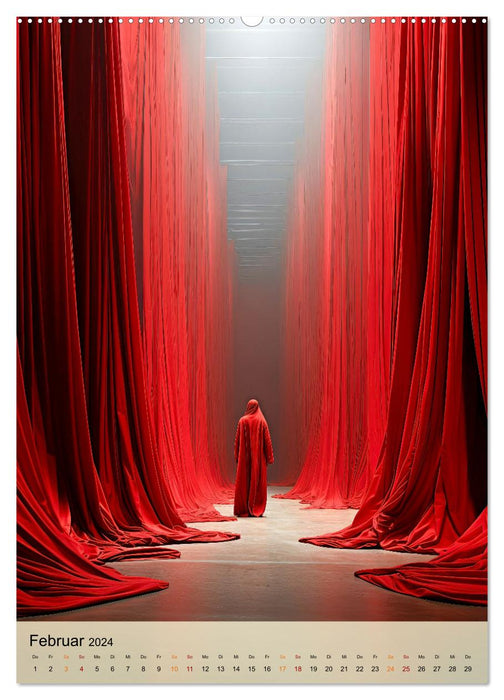 Rot, die sinnliche Farbe (CALVENDO Premium Wandkalender 2024)
