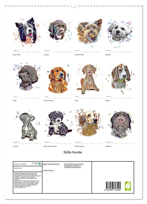 Süße Hunde (CALVENDO Premium Wandkalender 2024)