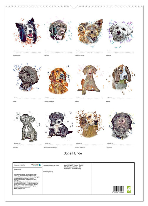 Süße Hunde (CALVENDO Wandkalender 2024)