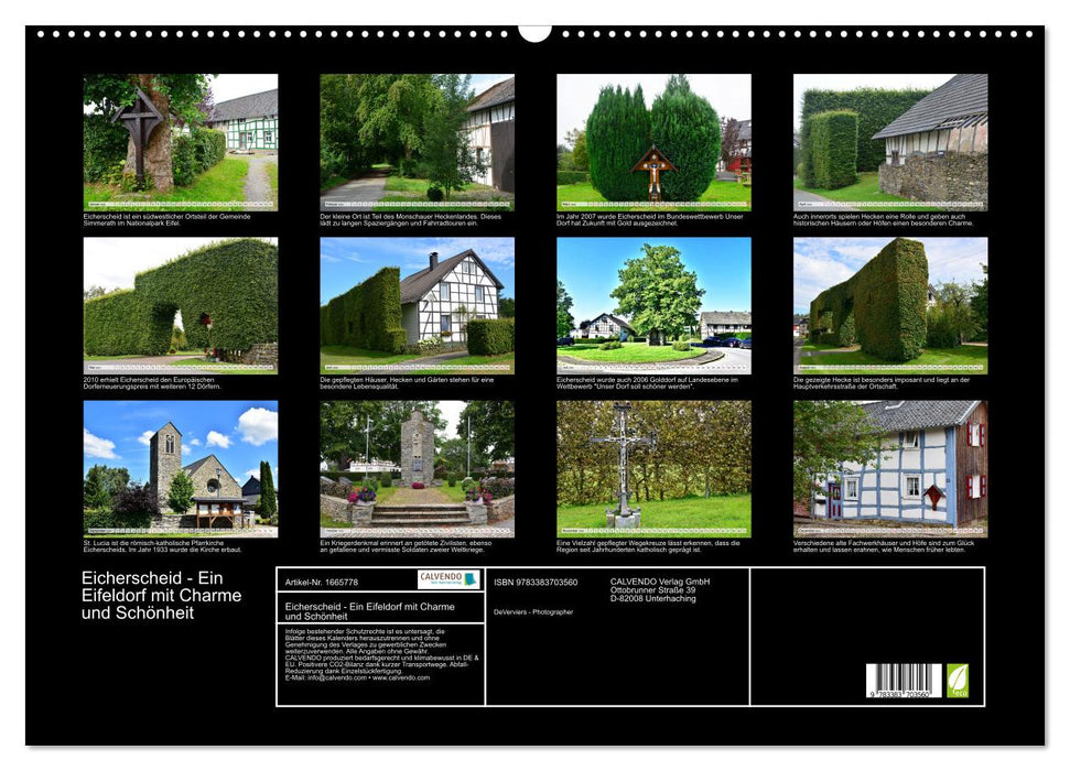 Eicherscheid - Ein Eifeldorf mit Charme und Schönheit (CALVENDO Wandkalender 2024)