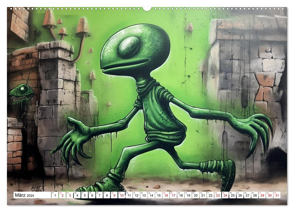 Street Art Graffiti (CALVENDO Wandkalender 2024)