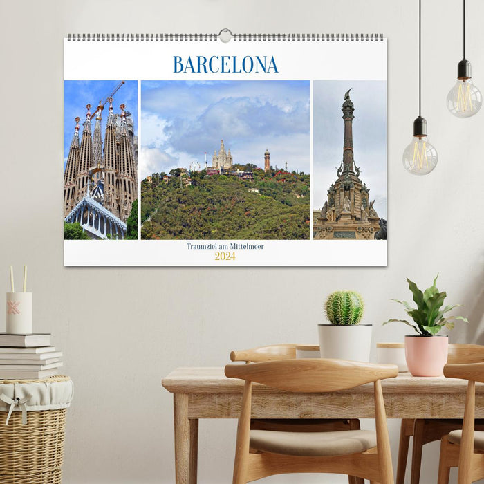 BARCELONA, Traumziel am Mittelmeer (CALVENDO Wandkalender 2024)