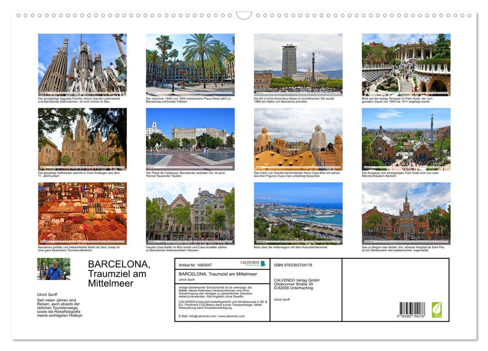 BARCELONA, Traumziel am Mittelmeer (CALVENDO Wandkalender 2024)